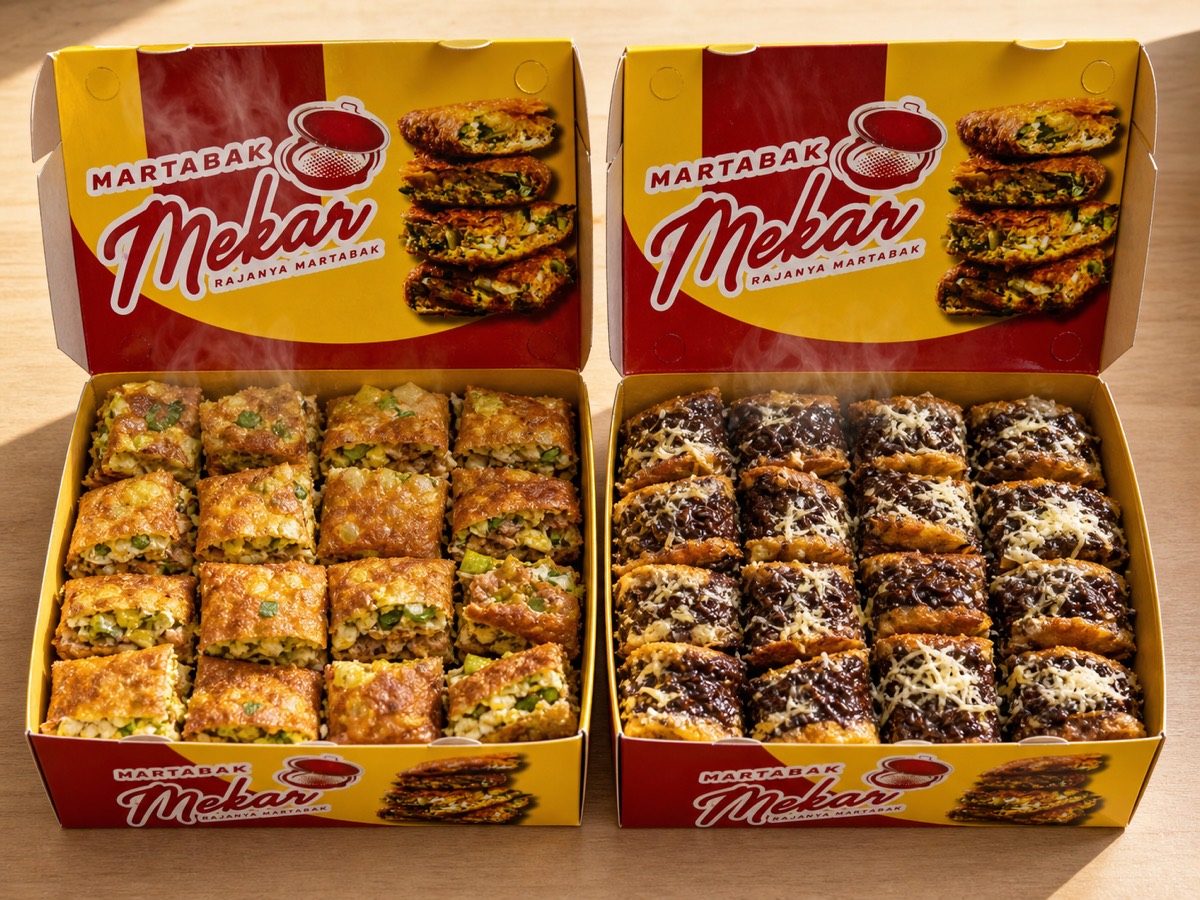 2 porsi martabak, 28-30 potong